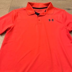 Under armour boys orange/red performance polo